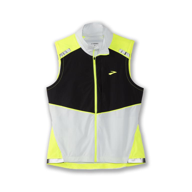 Brooks Women's Carbonite Running Vest - Icy Grey/Black/NIghtlife/GreenYellow (HKQJ56984)